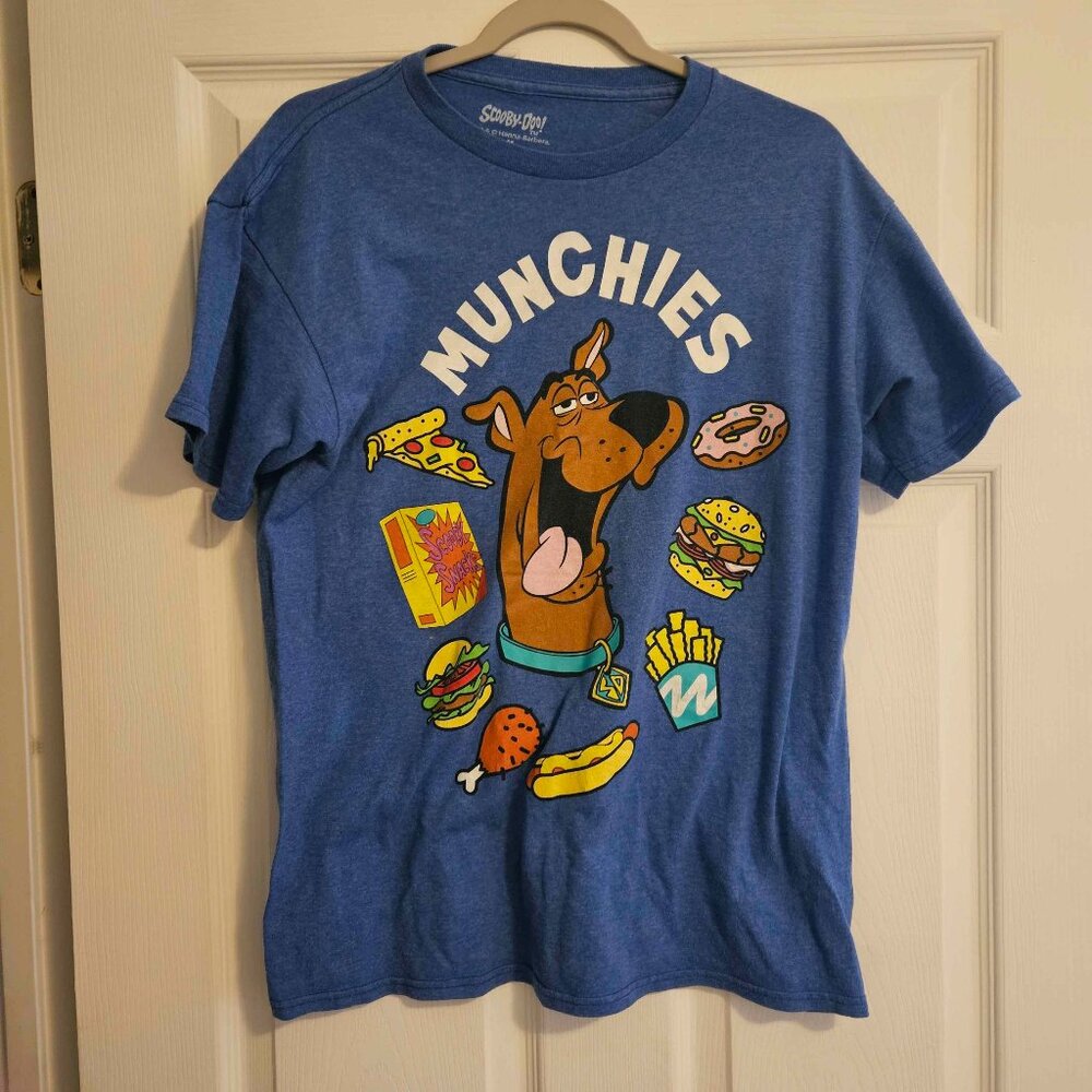 Hanna Barbera Scooby Doo Munchies Graphic Tee Men's M Blue T-Shirt
